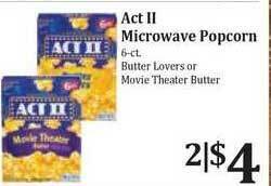 Rosauers Act Ii Microwave Popcorn offer