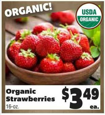 Rosauers Organic Strawberries offer