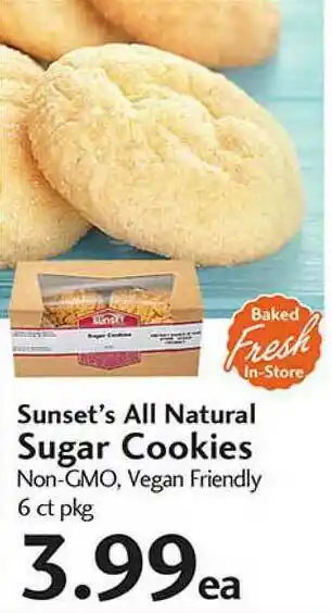 Sunset Foods Sunset's All Natural Sugar Cookies offer