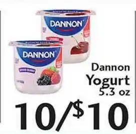 Sunset Foods Dannon Yogurt offer