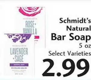 Sunset Foods Schmidt's Natural Bar Soap offer