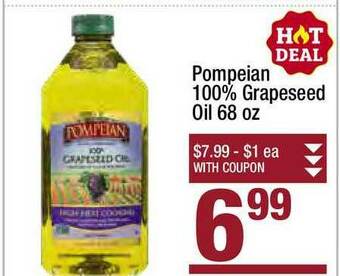 Super King Markets Pompeian 100% Grapeseed Oil 68 Oz. offer