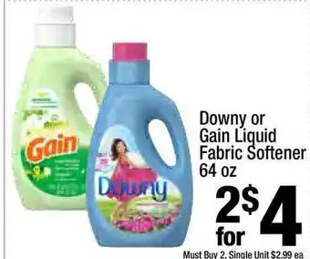 Super King Markets Downy Or Gain Liquid Fabric Softener 64 Oz. offer