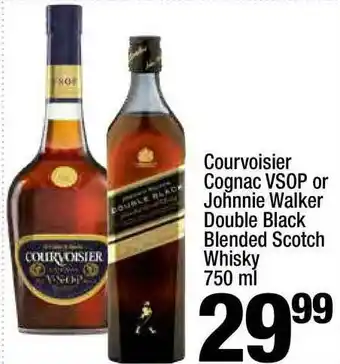 Super King Markets Courvoiser Cognac Vsop Or Johnnie Walker Double Black Blended Scotch Whisky 750 Ml offer