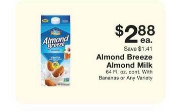 Fairway Store Market Almond Breeze Almond Milk offer