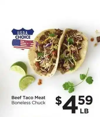 Food 4 Less Beef Taco Meat Boneless Chuck offer