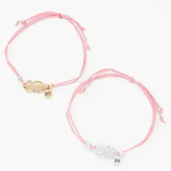 Claire's Best friends pineapple adjustable bracelets - 2 pack offer