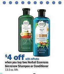 Meijer Herbal Essences Bio: Renew Shampoo Or Conditioner offer
