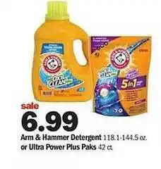 Meijer Arm & Hammer Detergent Or Ultra Power Plus Paks offer