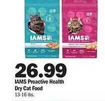 Meijer Iams Proactive Health Dry Cat Food offer