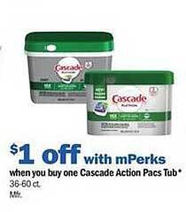 Meijer Cascade Action Pacs Tub offer