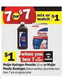 Meijer Meijer Hydrogen Peroxide Or Meijer Plastic Bandages offer