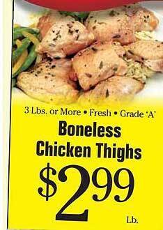 Morton Williams Boneless Chicken Thighs offer