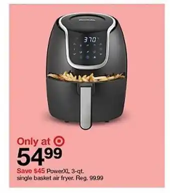 Target PowerXL 3-Qt Single Basket Air Fryer offer