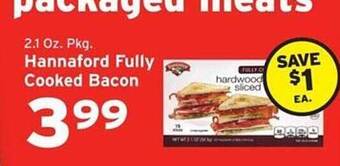 Hannaford Hannaford Fully Cooked Bacon offer