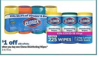 Meijer Clorox Disinfecting Wipes offer