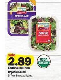 Meijer Earthbound Farm Organic Salad offer