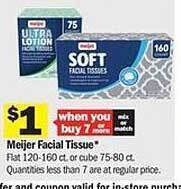 Meijer Meijer Facial Tissue offer