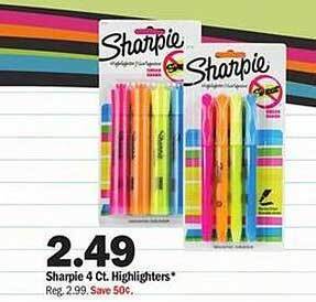 Meijer Sharpie 4 Ct. Highlighters offer