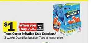 Meijer Trans-Ocean Imitation Crab Snackers offer