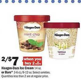 Meijer Haagen-Dazs Ice Cream Or Bars offer