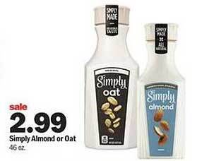 Meijer Simply Almond Or Oat offer