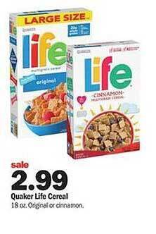 Meijer Quaker Life Cereal offer