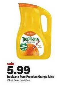 Meijer Tropicana Pure Premium Orange Juice offer