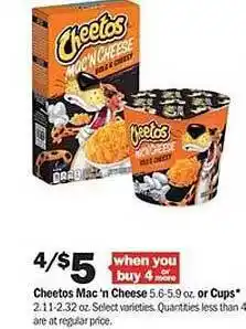 Meijer Cheetos Mac 'N Cheese Or Cups offer