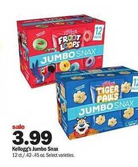 Meijer Kellogg's Jumbo Snax offer