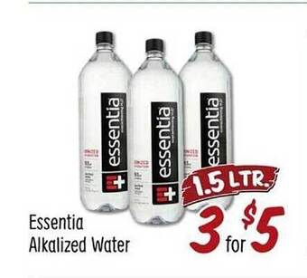 Sprouts Farmers Market Essentia Alkalized Water offer