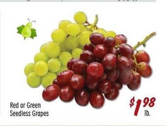 Sprouts Farmers Market Red Or Green Seedless Grapes offer