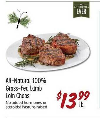 Sprouts Farmers Market Allnatural 100% Grassfed Lamb Loin Chops offer