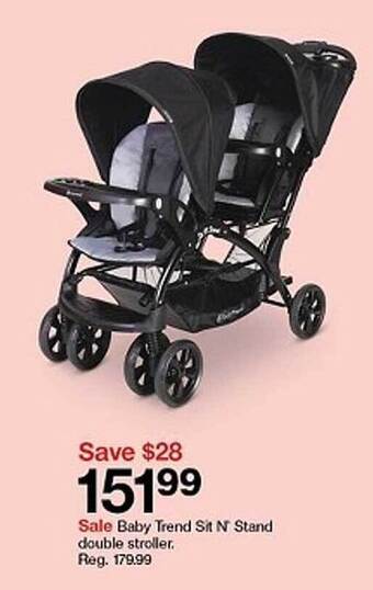 Target Baby Trend Sit N' Stand Double Stroller offer