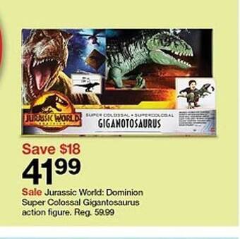 Target Jurassic World : Dominion Super Colossal Gigantosaurus Action Figure offer