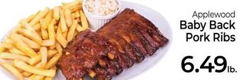 Roche Bros Baby Back Pork Ribs offer
