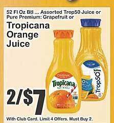 Key Food Tropicana Orange Juice offer