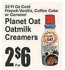 Key Food Planet Oat Oatmilk Creamers offer
