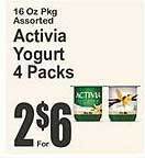 Key Food Activia Yogurt 4 Packs offer