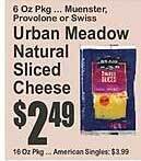 Key Food Urban Meadow Natural Sliced Cheese offer