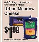 Key Food Urban Meadow Cheese offer