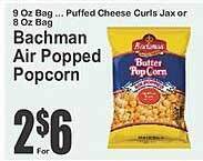 Key Food Bachman Air Popped Popcorn offer