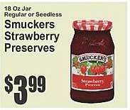 Key Food Smuckers Strawberry Preserves offer