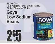 Key Food Goya Low Sodium Beans offer