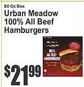 Key Food Urban Meadow 100% All Beef Hamburgers offer