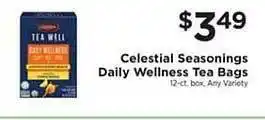 ShopRite Celestial Seasonings Daily Wellness Tea Bags offer