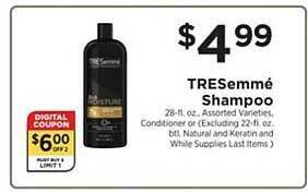 ShopRite Tresemmé Shampoo offer