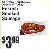 Key Food Eckrich Smoked Sausage offer