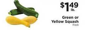 ShopRite Green Or Yellow Squash offer