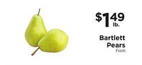 ShopRite Bartlett Pears offer